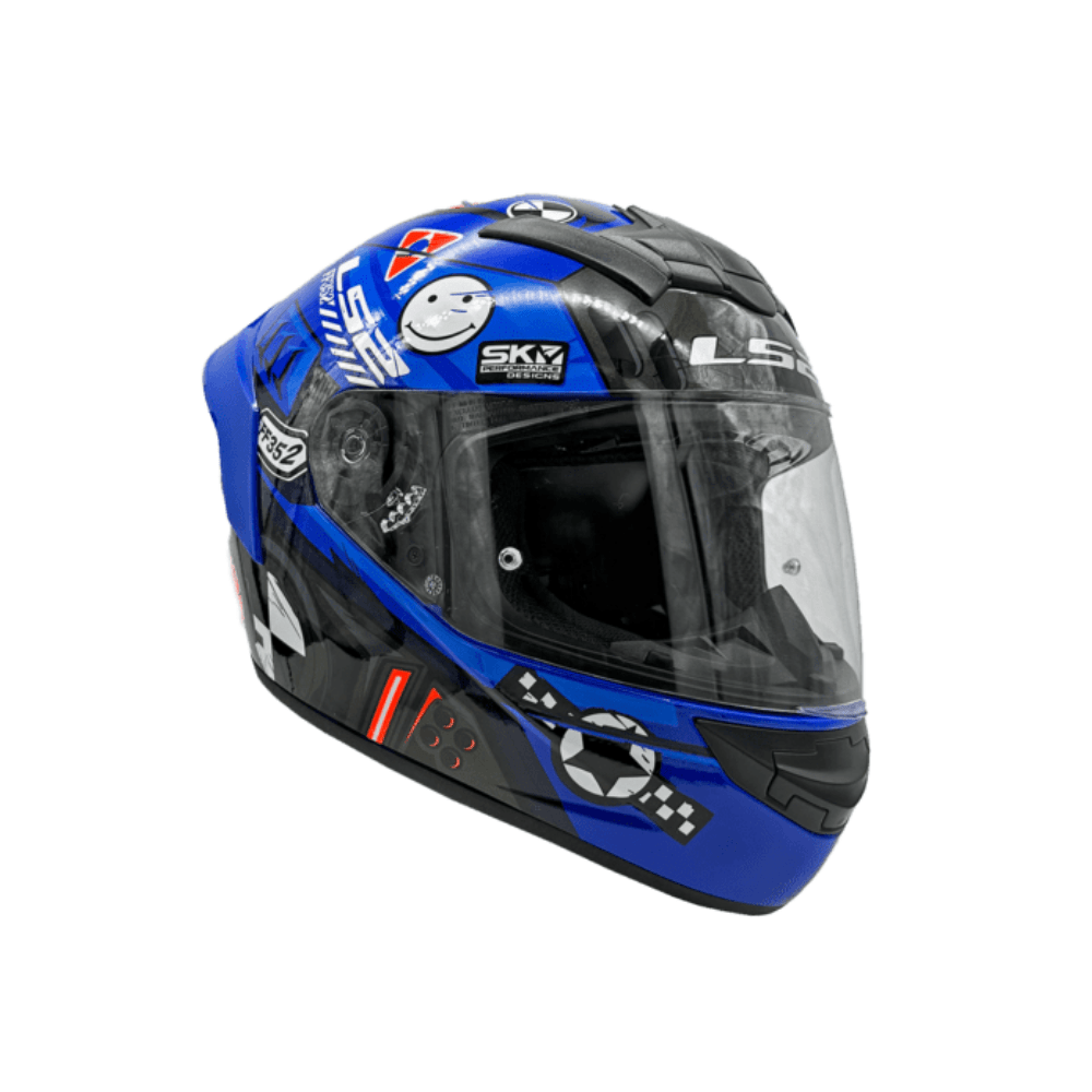 CASCO PARA MOTO LS2 FF352 EVO BIG ONE AZUL BLANCO SPOILER AZUL3