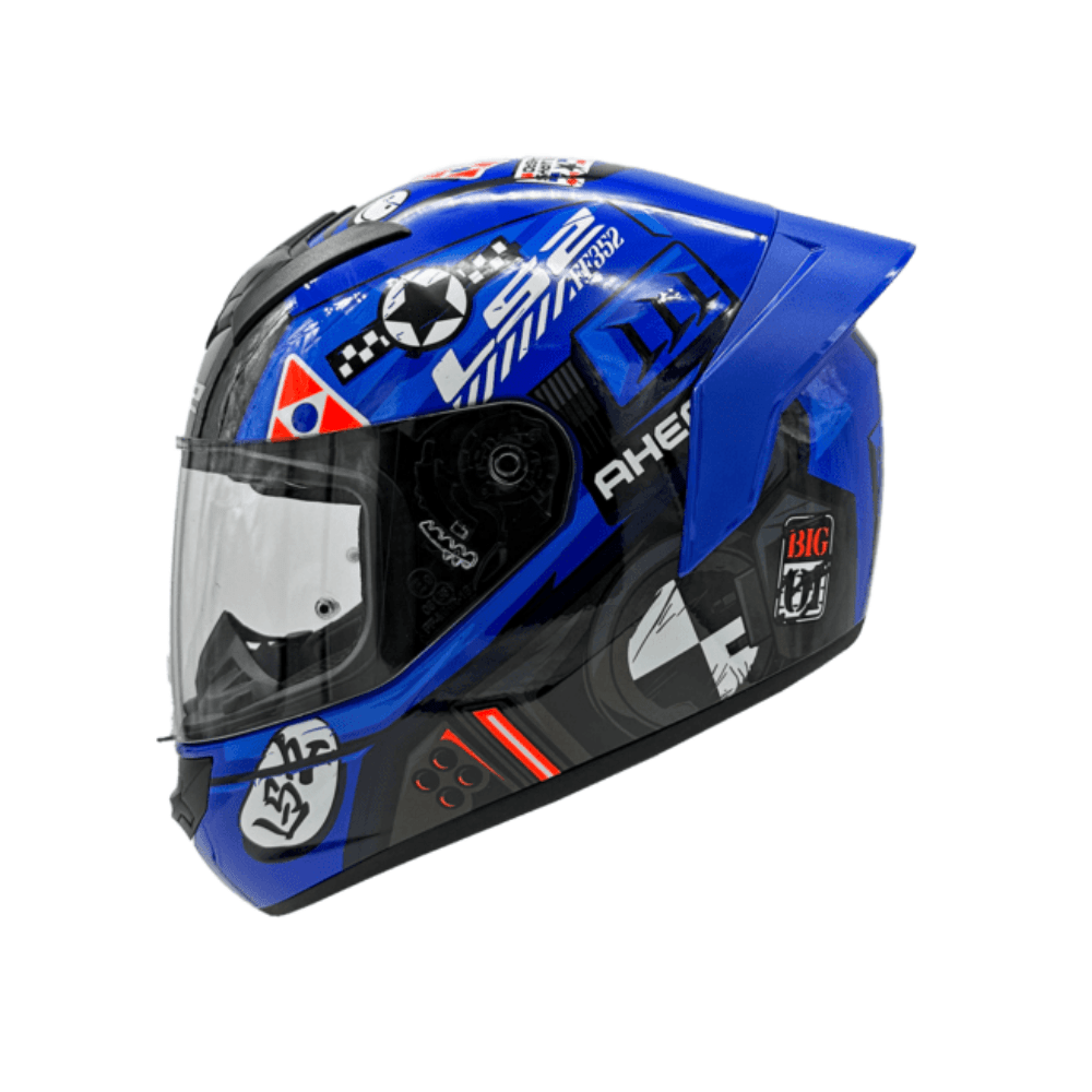 CASCO PARA MOTO LS2 FF352 EVO BIG ONE AZUL BLANCO SPOILER AZUL1