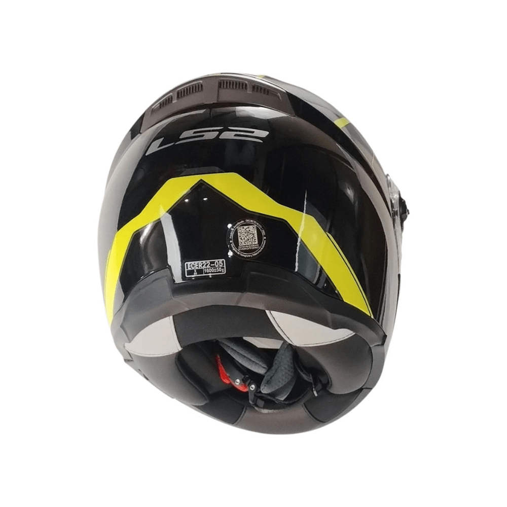 CASCO ABATIBLE PARA MOTO LS2 FF370 EASY SHADOW NEGRO AMARILLO DOBLE VISOR2