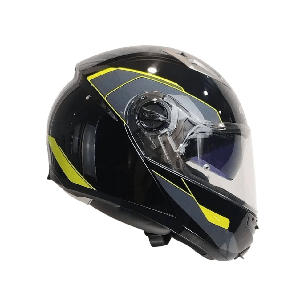 CASCO ABATIBLE PARA MOTO LS2 FF370 EASY SHADOW NEGRO AMARILLO DOBLE VISOR6