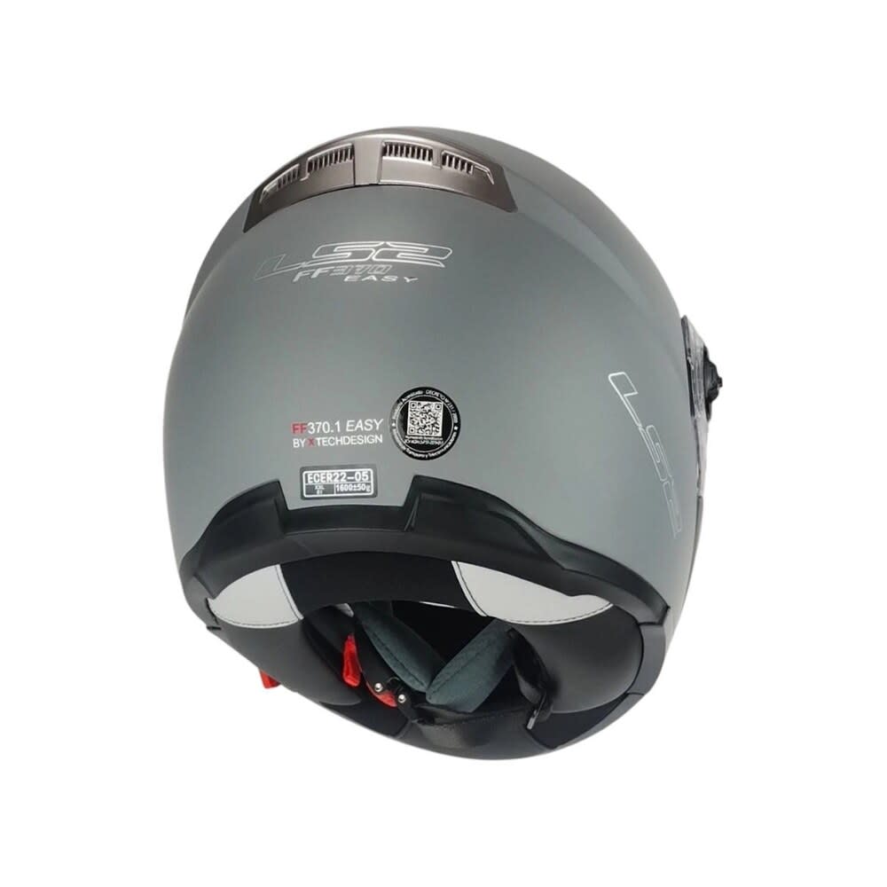 CASCO PARA MOTO LS2 FF370 EASY NARDO GRIS MATE ABATIBLE6
