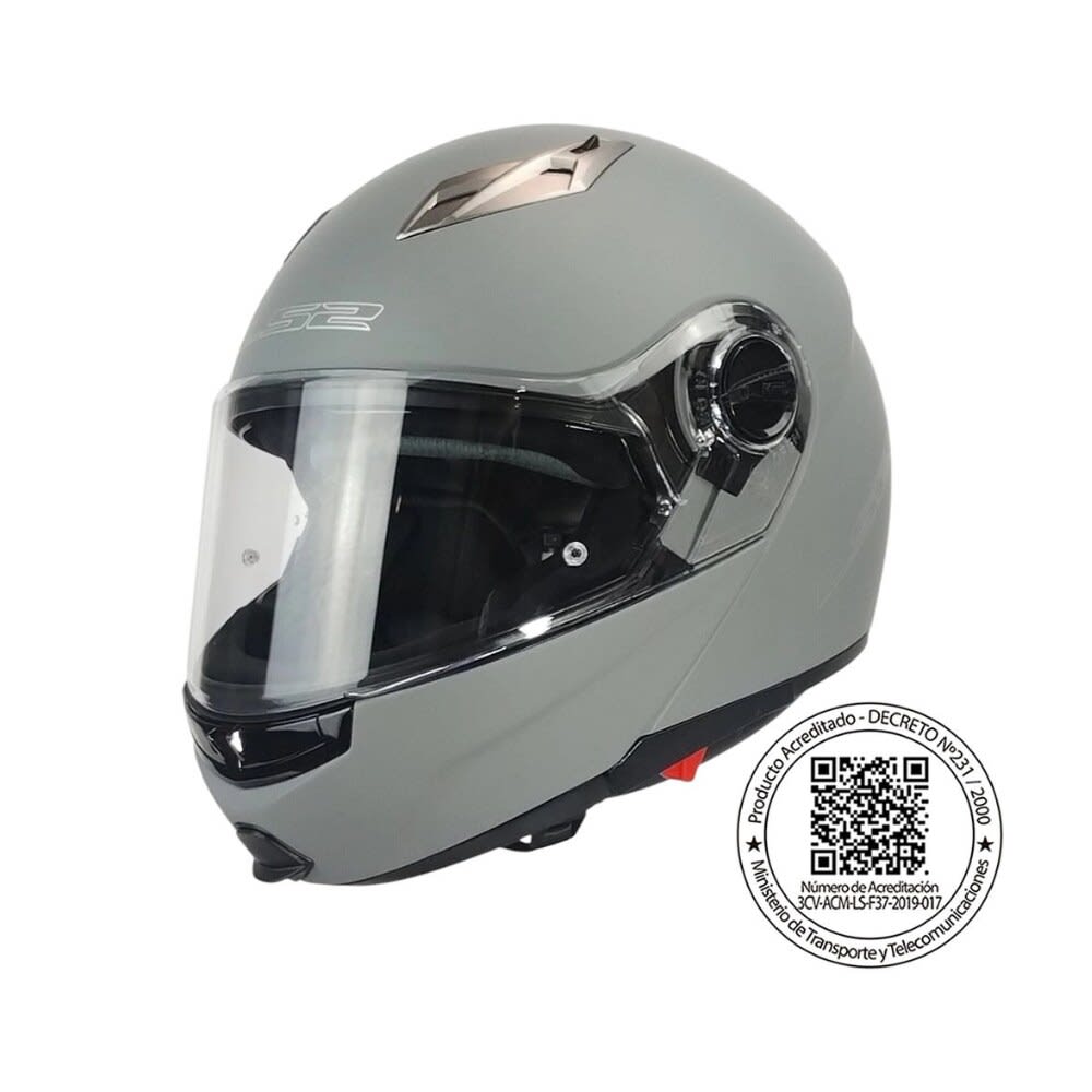 CASCO PARA MOTO LS2 FF370 EASY NARDO GRIS MATE ABATIBLE1