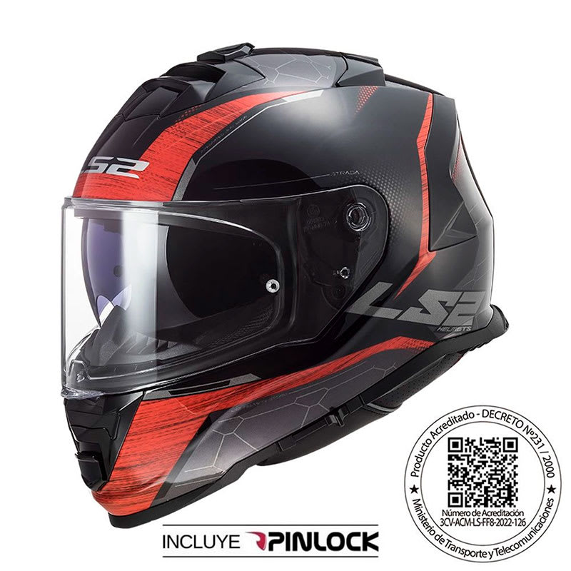 Casco Ls2 Ff800 Storm II CLASSY ROJO3
