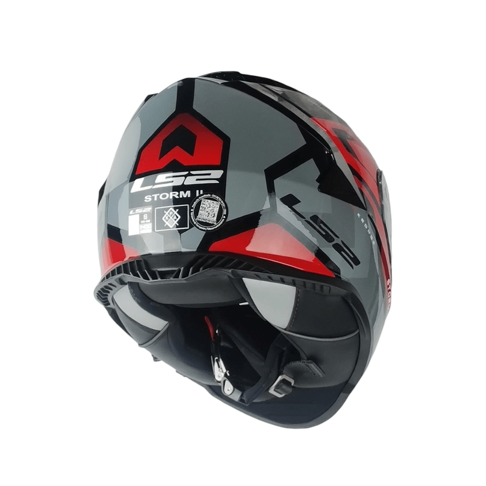 CASCO INTEGRAL LS2 FF800 STORM II KRONOS ROJO GRIS2