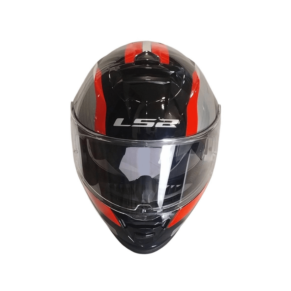 CASCO PARA MOTO INTEGRAL LS2 FF800 STORM II ROCKER SILVER ROJO5