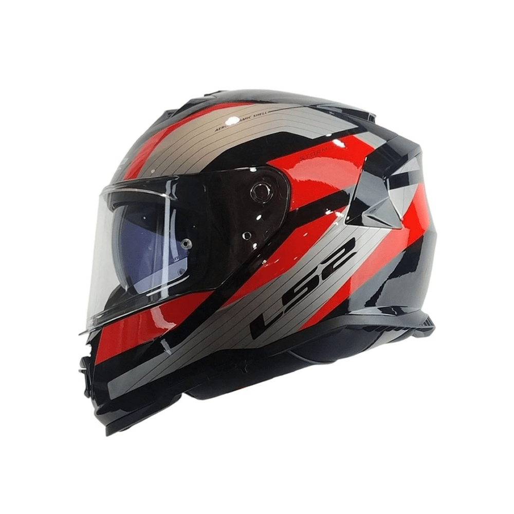 CASCO PARA MOTO INTEGRAL LS2 FF800 STORM II ROCKER SILVER ROJO2