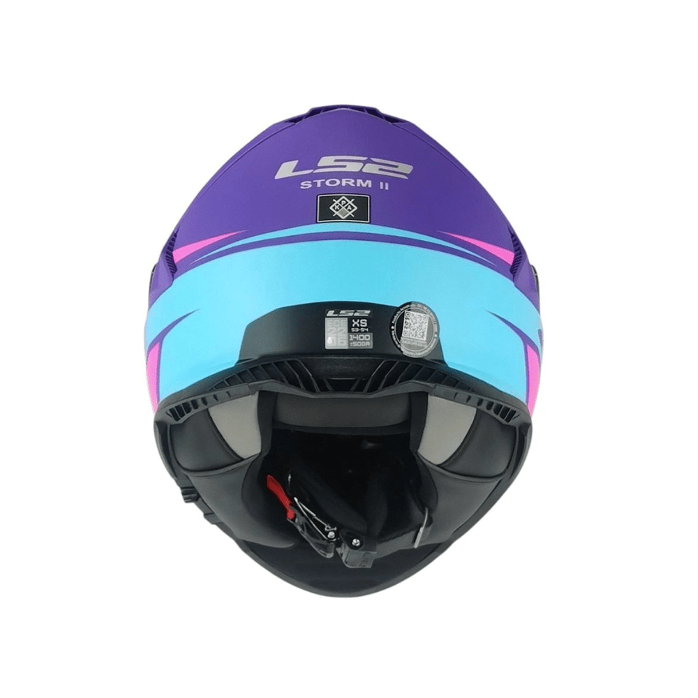 CASCO PARA MOTO LS2 FF800 STORM II FIST MORADO AZUL MATE6
