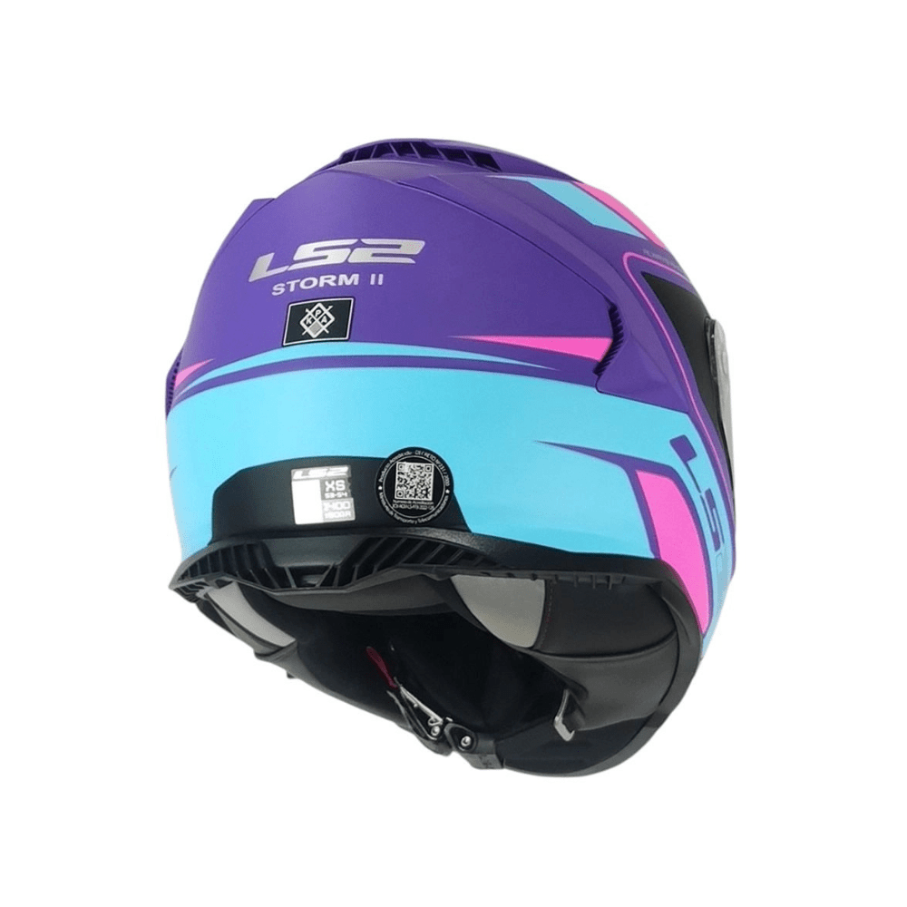 CASCO PARA MOTO LS2 FF800 STORM II FIST MORADO AZUL MATE5