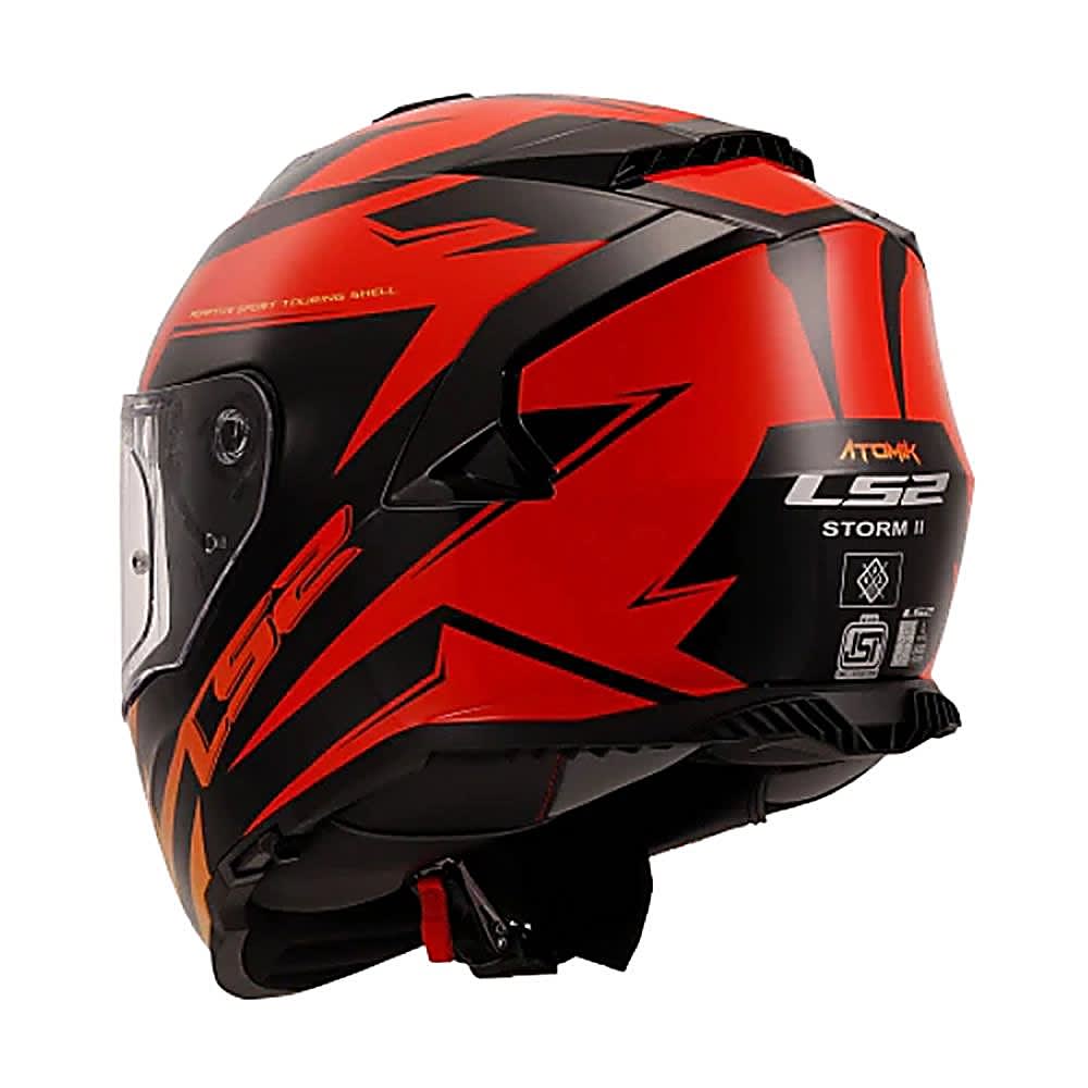 CASCO LS2 FF800 STORM II ATOMIK SHADOW ROJO | CERTIFICADO ECE 22.063