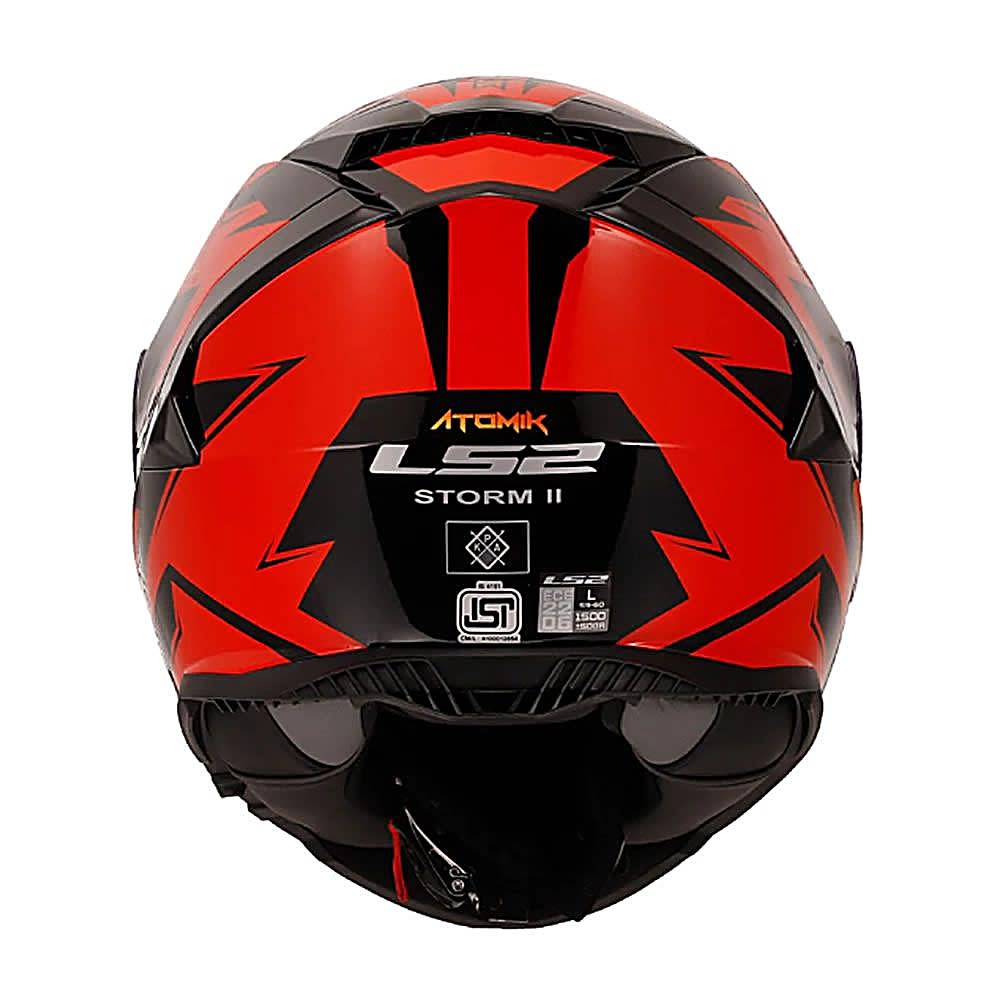 CASCO LS2 FF800 STORM II ATOMIK SHADOW ROJO | CERTIFICADO ECE 22.064
