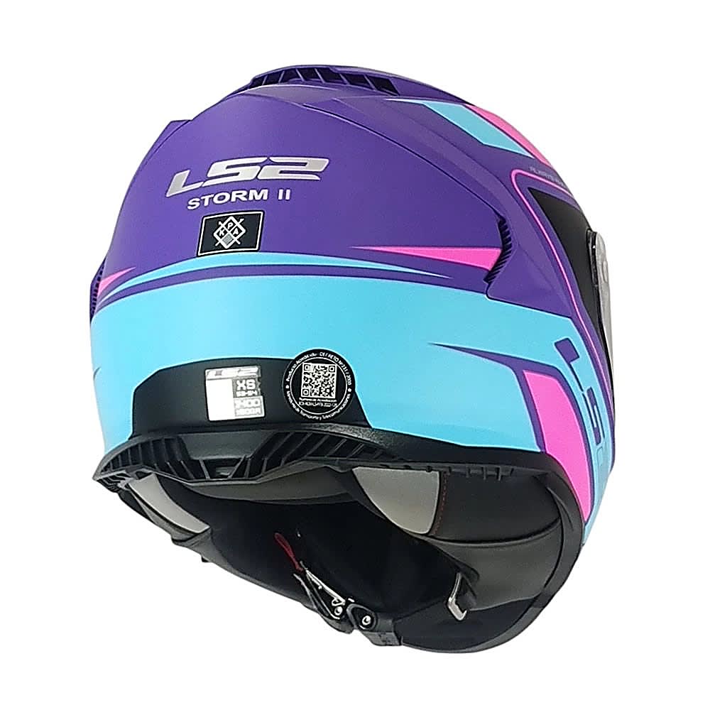 CASCO LS2 FF800 STORM II FIST MORADO AZUL MATE | CERTIFICADO ECE 22.063
