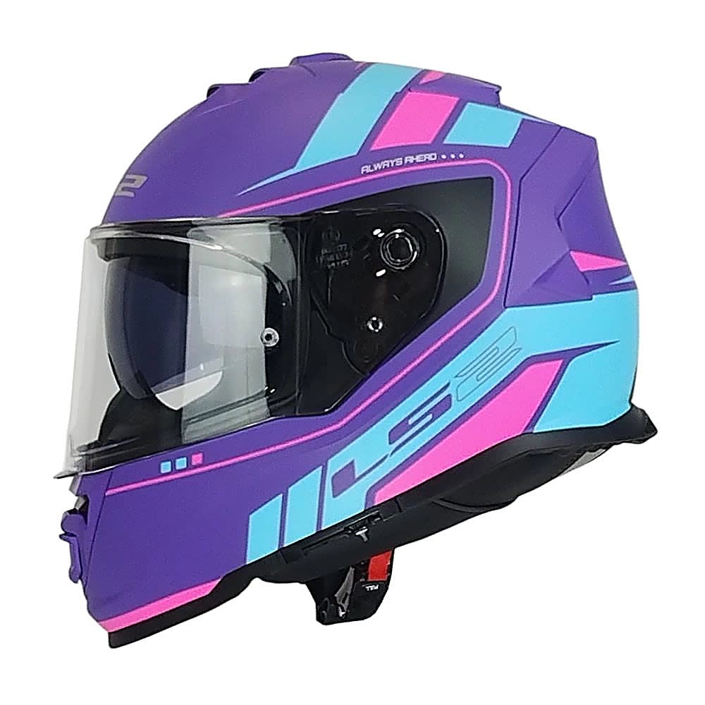 CASCO LS2 FF800 STORM II FIST MORADO AZUL MATE | CERTIFICADO ECE 22.061