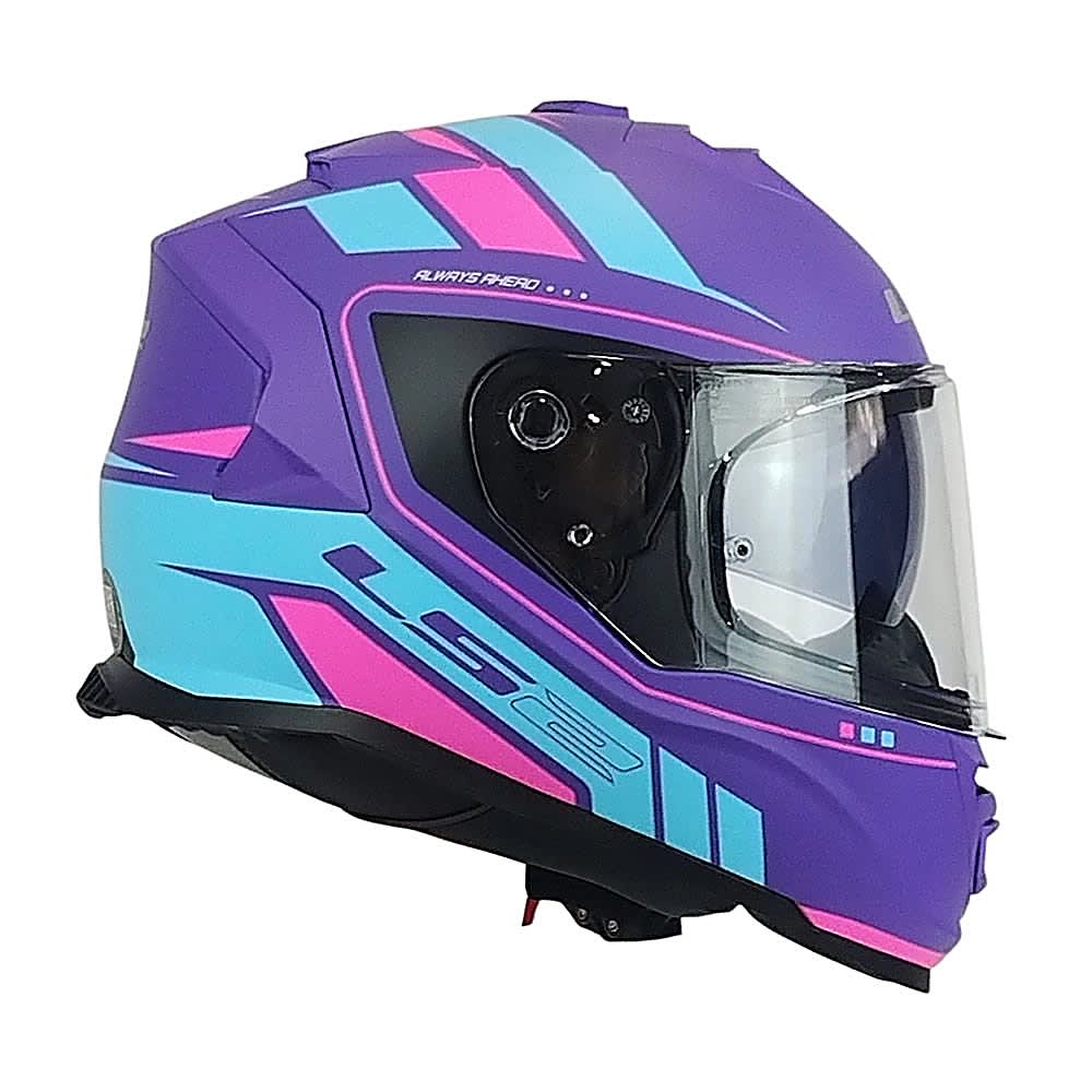 CASCO LS2 FF800 STORM II FIST MORADO AZUL MATE | CERTIFICADO ECE 22.062