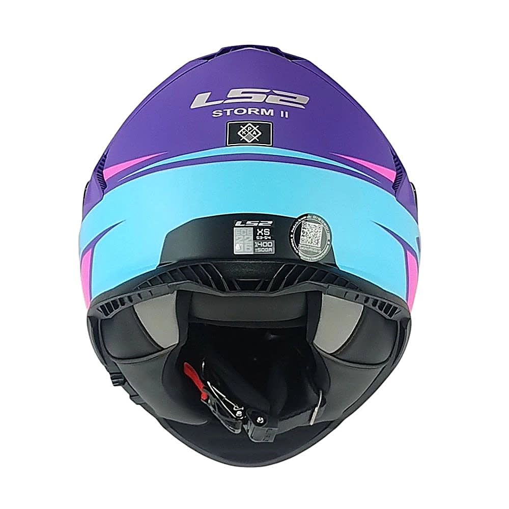 CASCO LS2 FF800 STORM II FIST MORADO AZUL MATE | CERTIFICADO ECE 22.065