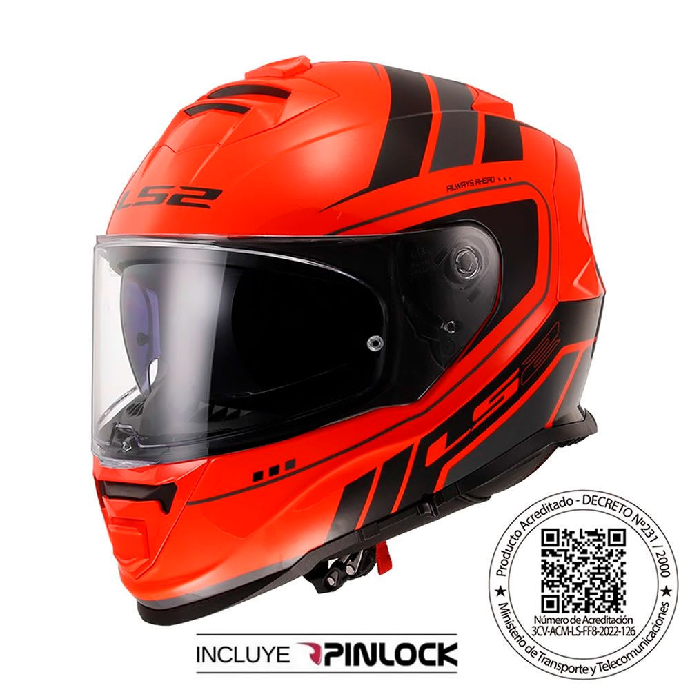 casco ls2 ff800 storm II fist naranja negro1