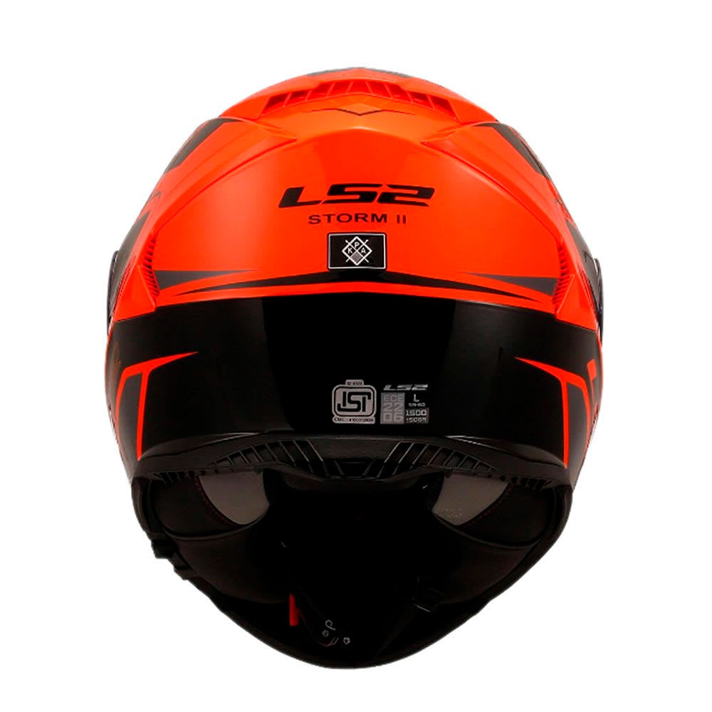 casco ls2 ff800 storm II fist naranja negro5
