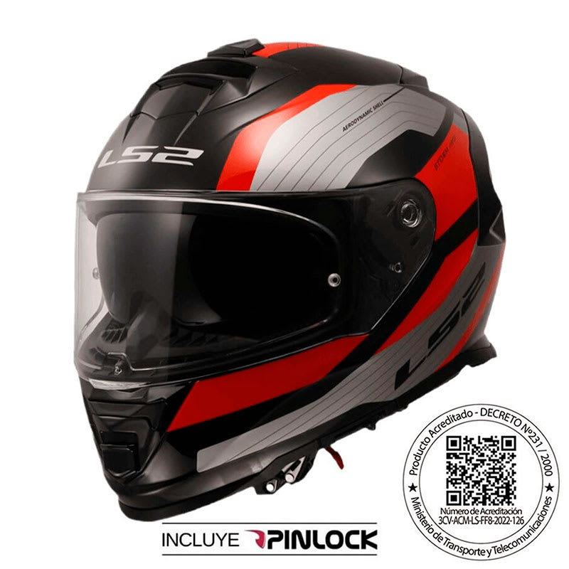 CASCO LS2 FF800 STORM II ROCKER SILVER ROJO1