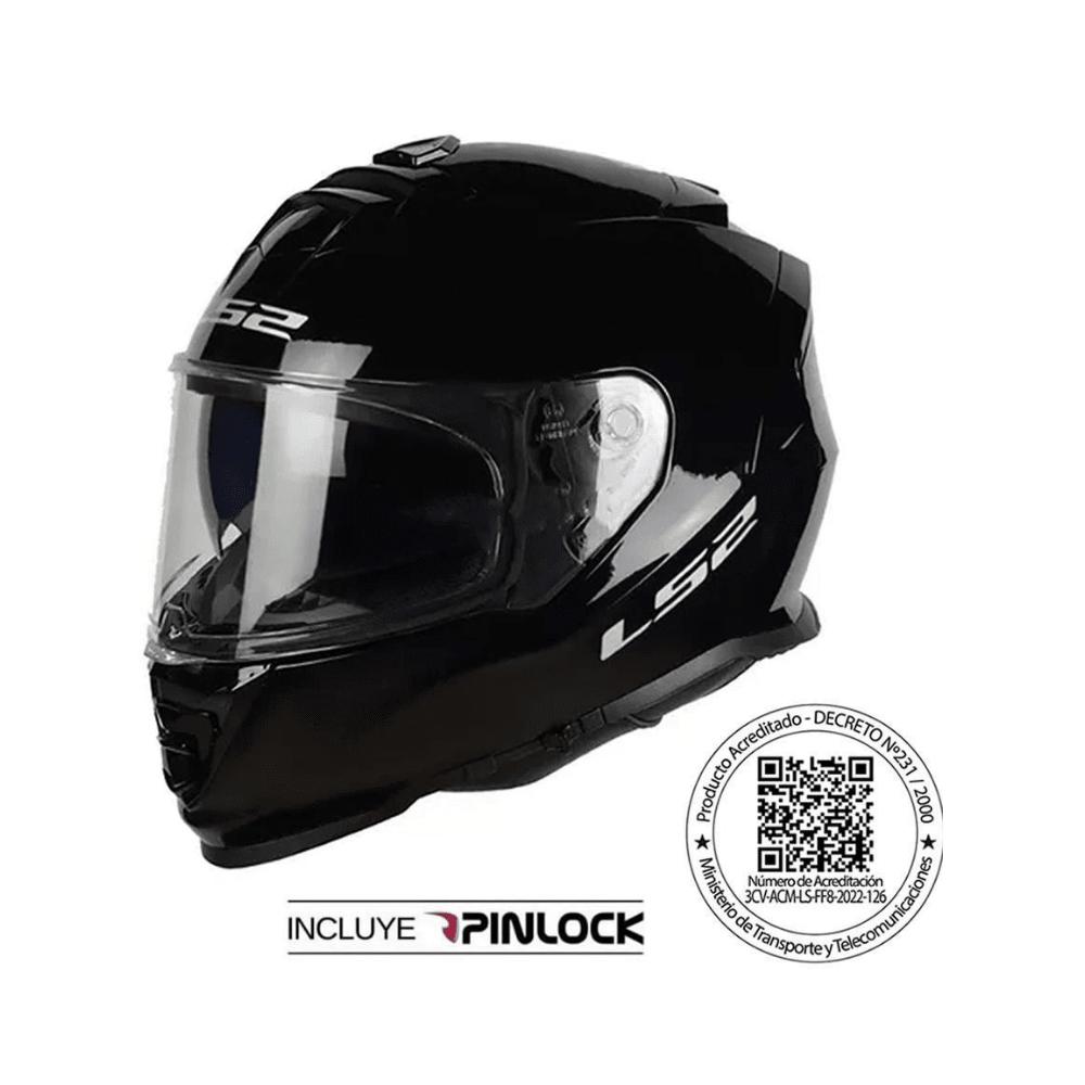 CASCO PARA MOTO LS2 FF800 STORM II NEGRO BRILLANTE1