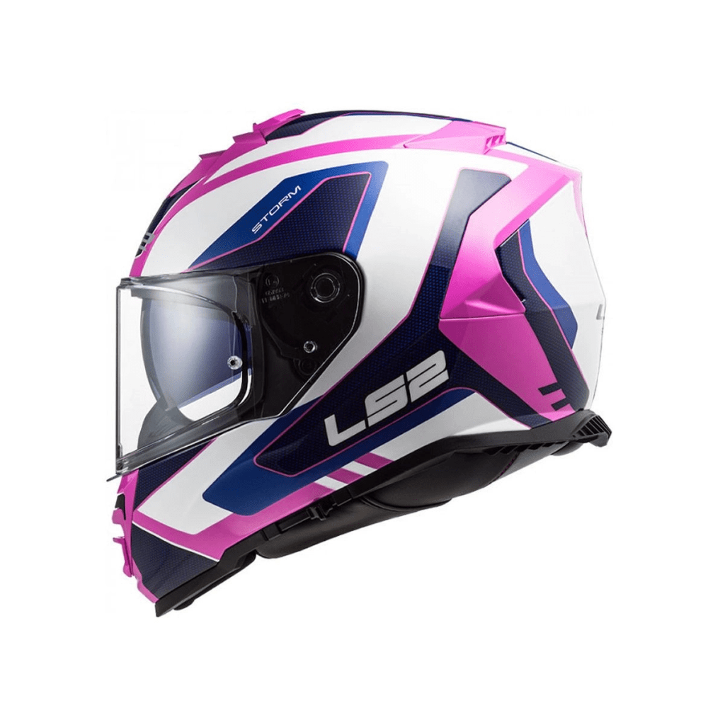 CASCO PARA MOTO LS2 FF800 STORM II TECHY BLANCO ROSA3