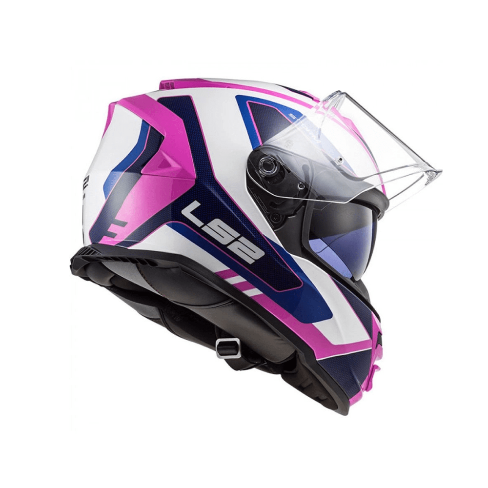 CASCO PARA MOTO LS2 FF800 STORM II TECHY BLANCO ROSA4