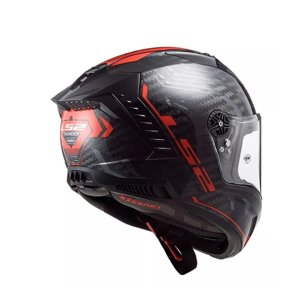 CASCO INTEGRAL PARA MOTO LS2 FF805 THUNDER CARBON SPUTNIK METAL ROJO RACING3