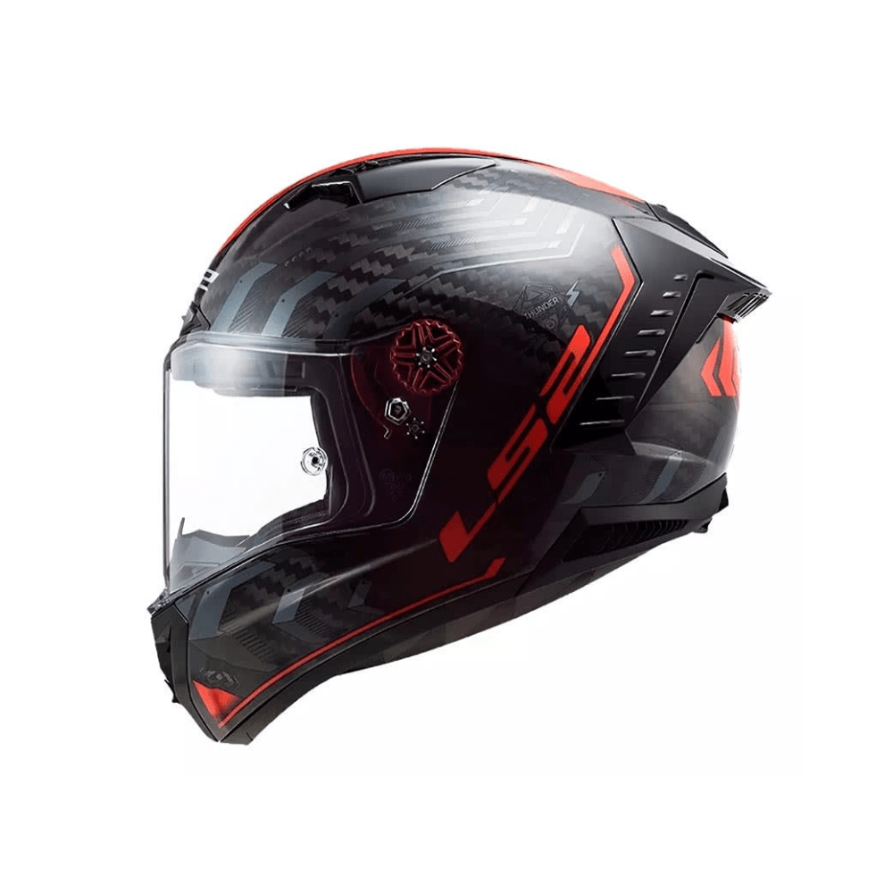 CASCO INTEGRAL PARA MOTO LS2 FF805 THUNDER CARBON SPUTNIK METAL ROJO RACING2