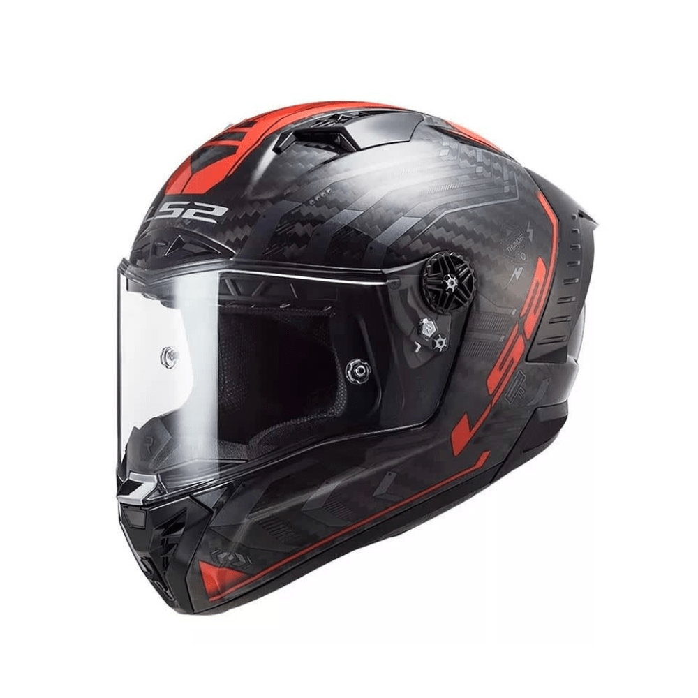 CASCO INTEGRAL PARA MOTO LS2 FF805 THUNDER CARBON SPUTNIK METAL ROJO RACING1