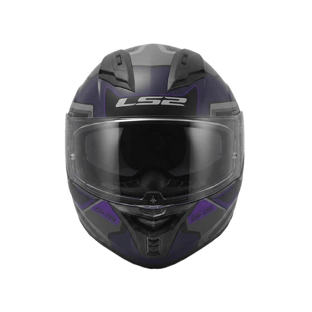 CASCO PARA MOTO LS2 FF806 FUSION CE-09 AZUL GRIS MATE CON VISOR SOLAR3