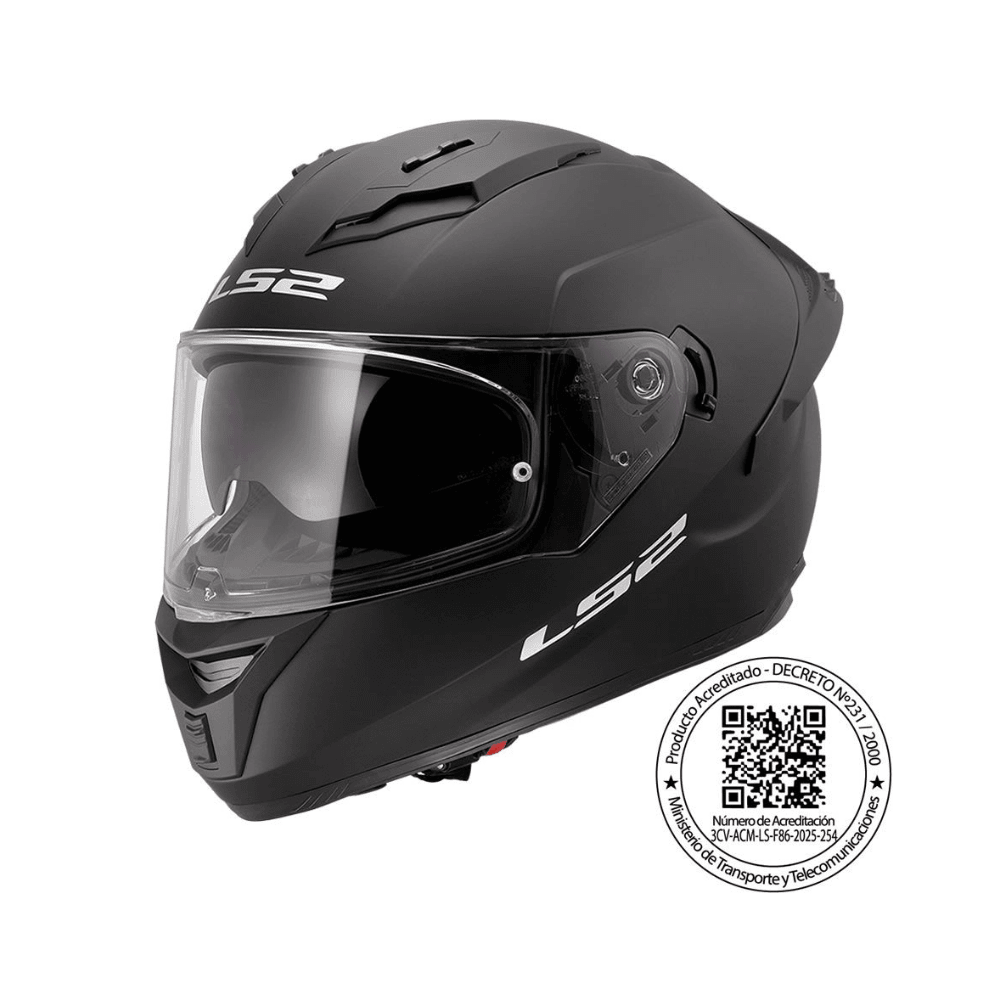 CASCO PARA MOTO LS2 FF806 FUSION NEGRO MATE CON VISOR SOLAR1