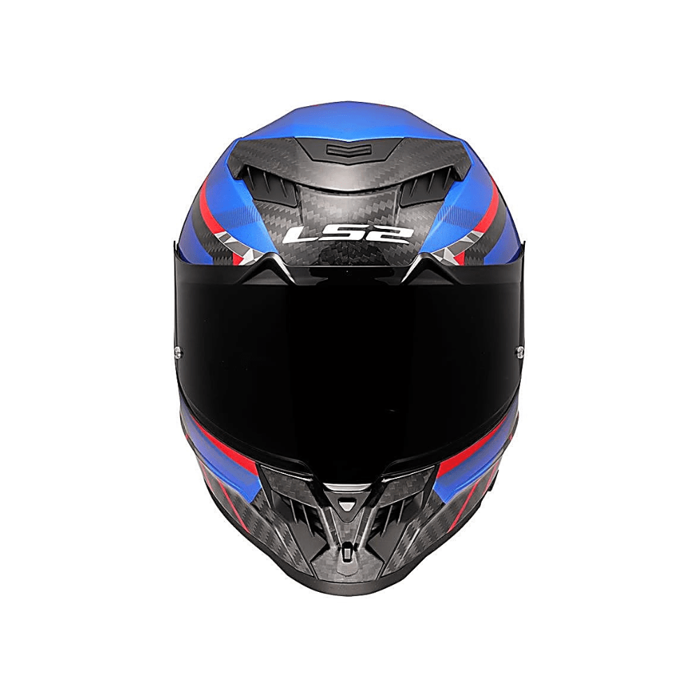 CASCO PARA MOTO LS2 FF807 DRAGON C TRAX AZUL ROJO FIBRA DE CARBONO5