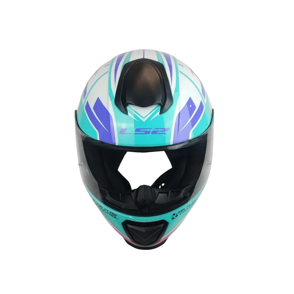 CASCO PARA MOTO INTEGRAL LS2 FF802 FLASH II IMPACT BLANCO ROSA CELESTE4