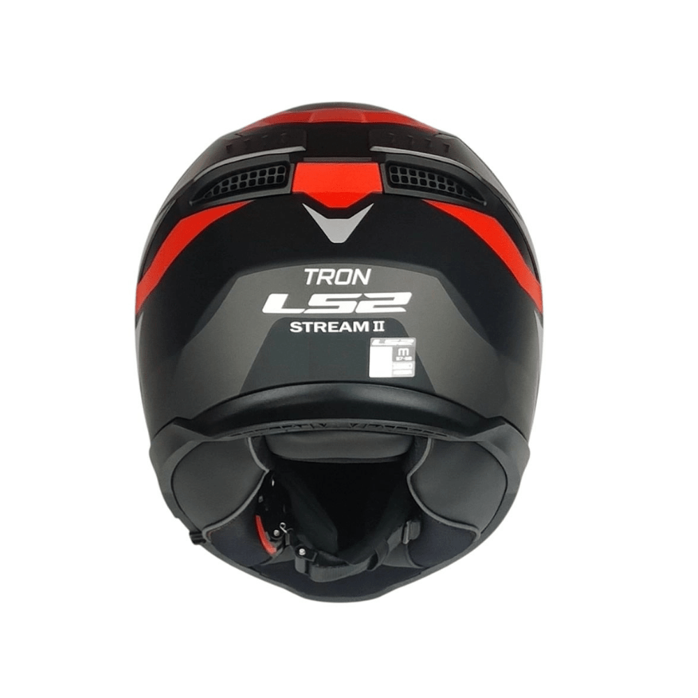 CASCO PARA MOTO LS2 FF808 STREAM II TRON NEGRO ROJO MATE6