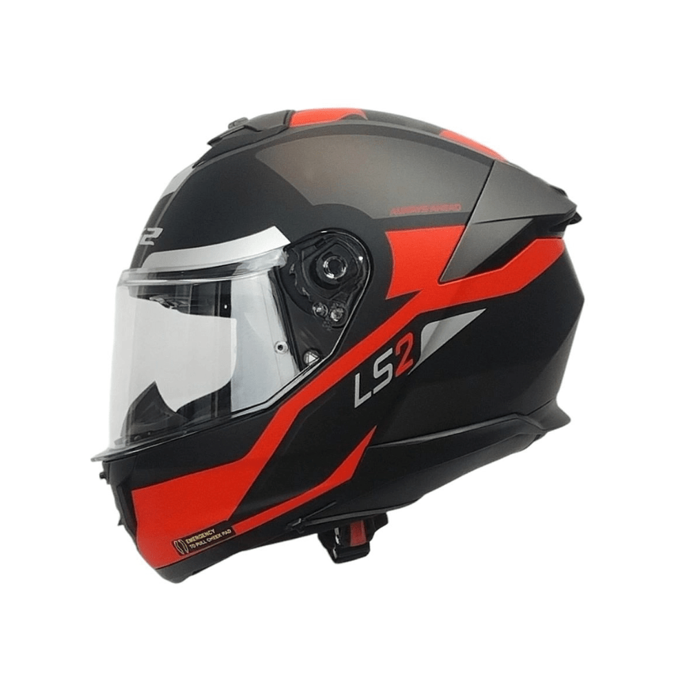 CASCO PARA MOTO LS2 FF808 STREAM II TRON NEGRO ROJO MATE2