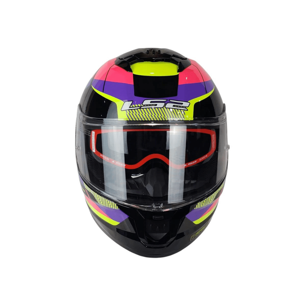 CASCO PARA MOTO  LS2 FF808 STREAM II NEGRO ROSA4
