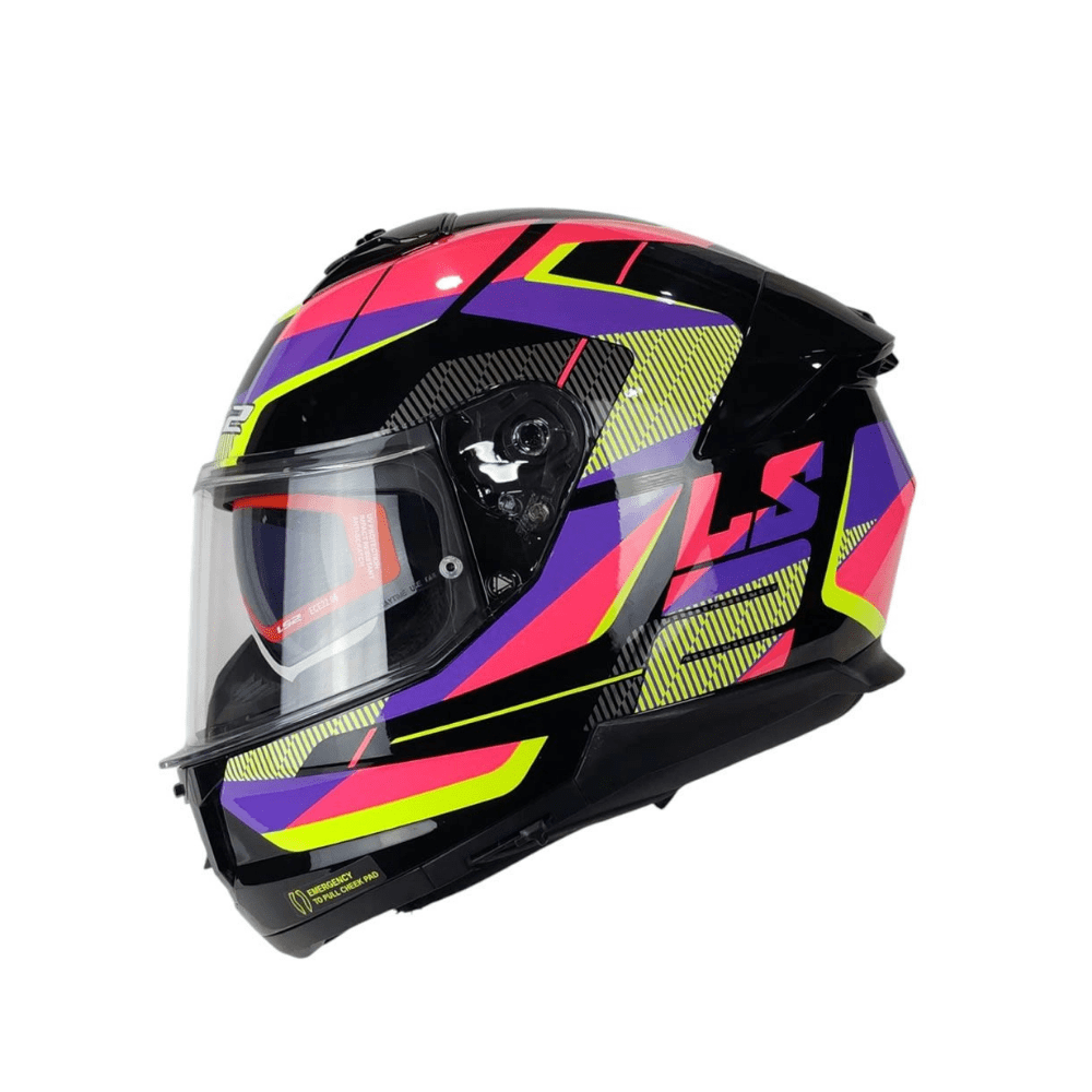 CASCO PARA MOTO  LS2 FF808 STREAM II NEGRO ROSA3