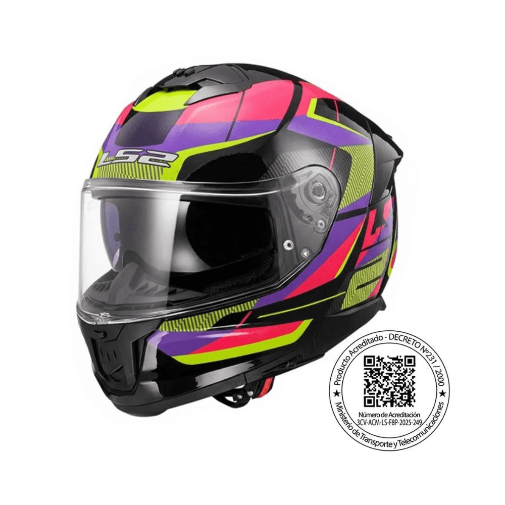 CASCO PARA MOTO  LS2 FF808 STREAM II NEGRO ROSA1
