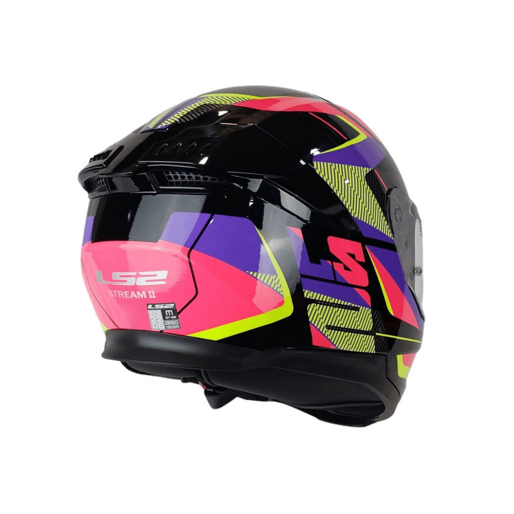 CASCO PARA MOTO  LS2 FF808 STREAM II NEGRO ROSA2