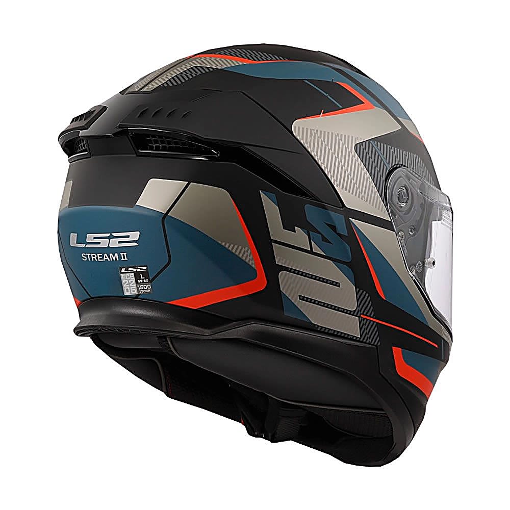 CASCO LS2 FF808 STREAM II NEGRO AZUL MATE | CERTIFICADO ECE 22.064