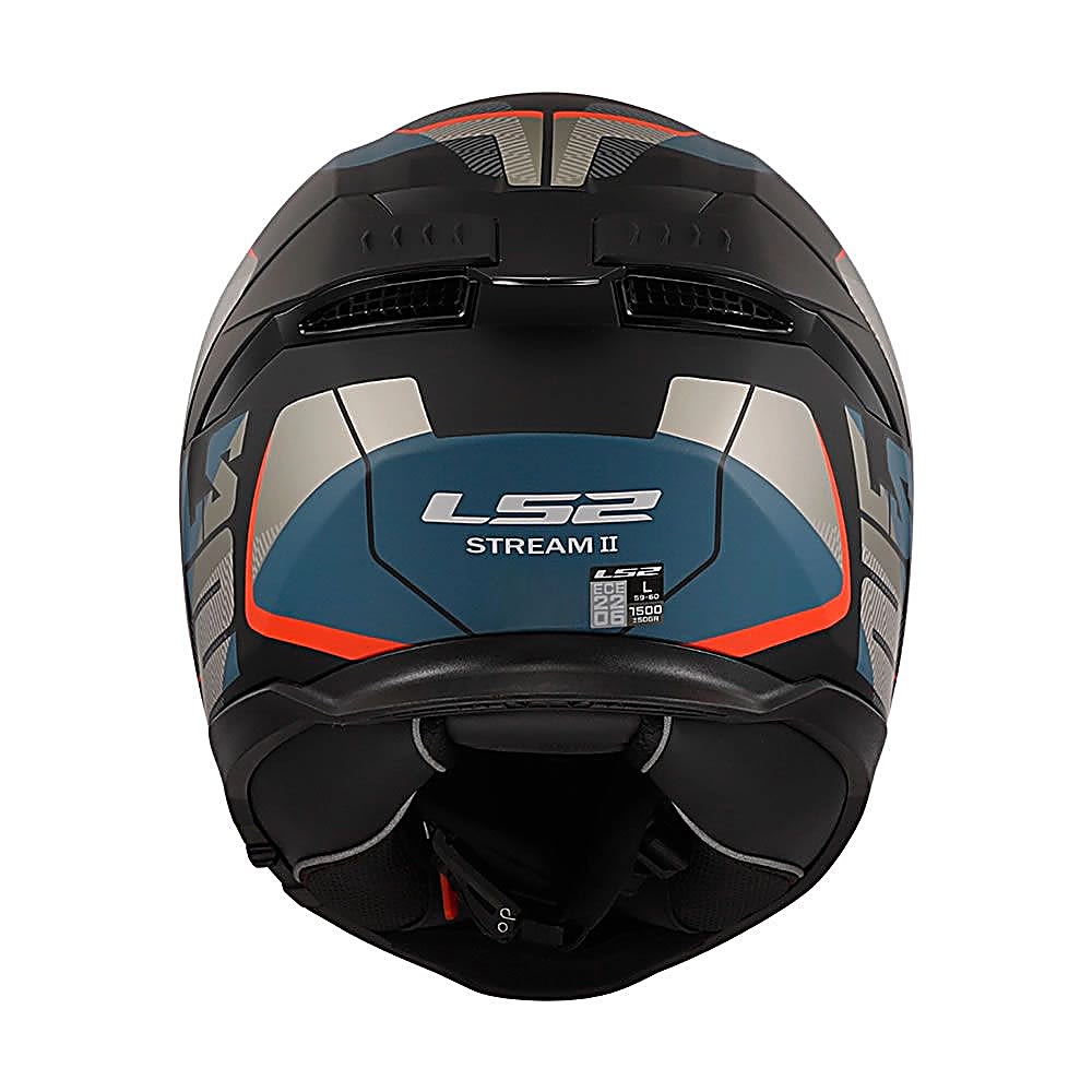 CASCO LS2 FF808 STREAM II NEGRO AZUL MATE | CERTIFICADO ECE 22.066