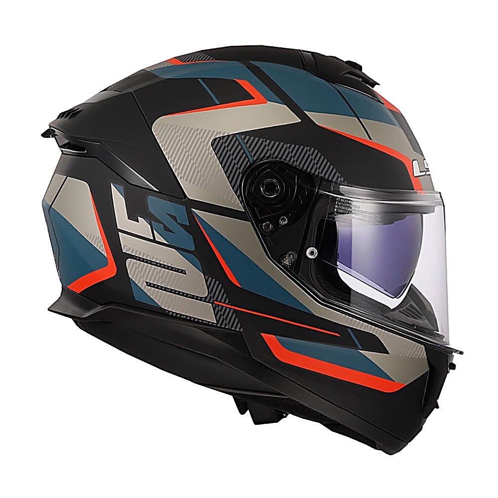 CASCO LS2 FF808 STREAM II NEGRO AZUL MATE | CERTIFICADO ECE 22.063