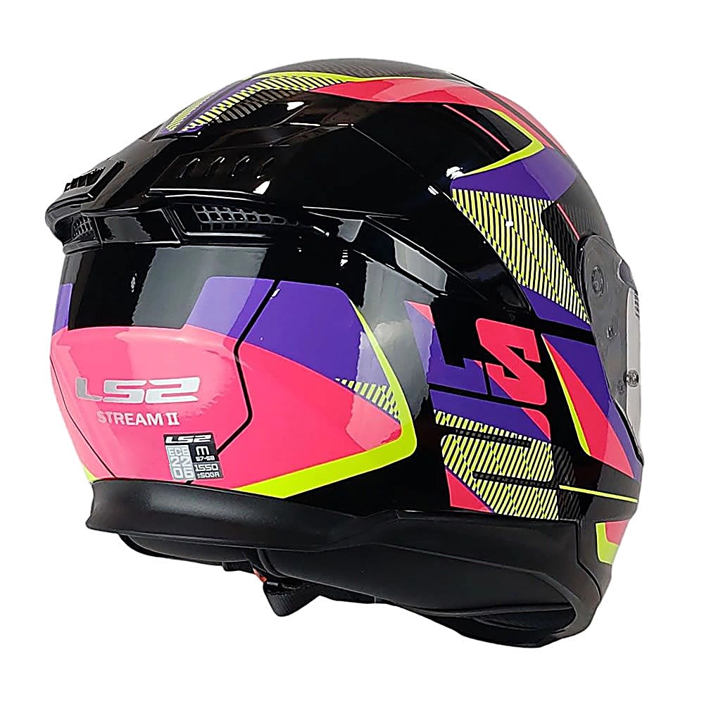 CASCO LS2 FF808 STREAM II NEGRO ROSA | CERTIFICADO ECE 22.062
