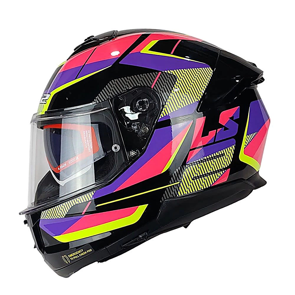 CASCO LS2 FF808 STREAM II NEGRO ROSA | CERTIFICADO ECE 22.064