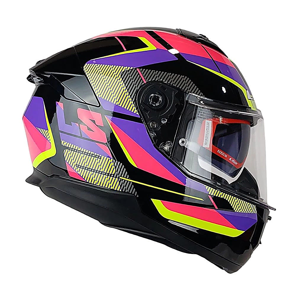 CASCO LS2 FF808 STREAM II NEGRO ROSA | CERTIFICADO ECE 22.066