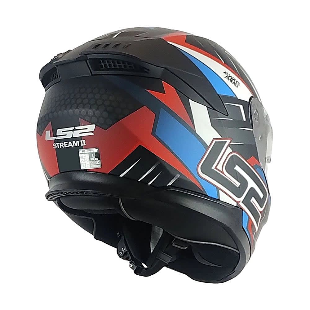 CASCO LS2 FF808 STREAM II TINUX NEGRO ROJO MATE | CERTIFICADO ECE 22.062
