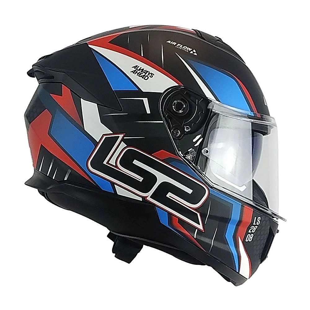 CASCO LS2 FF808 STREAM II TINUX NEGRO ROJO MATE | CERTIFICADO ECE 22.065