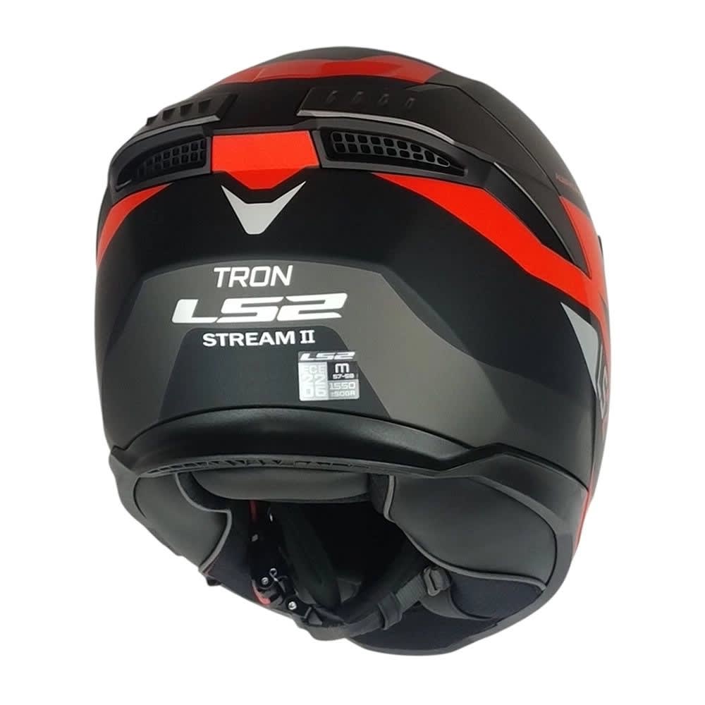CASCO LS2 FF808 STREAM II TRON NEGRO ROJO MATE | DOMINA CADA RUTA CON PRECISIÓN6