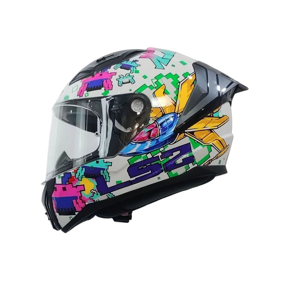 CASCO PARA MOTO LS2 FF810 VIGO SPACE ATTACK BLANCO MORA2