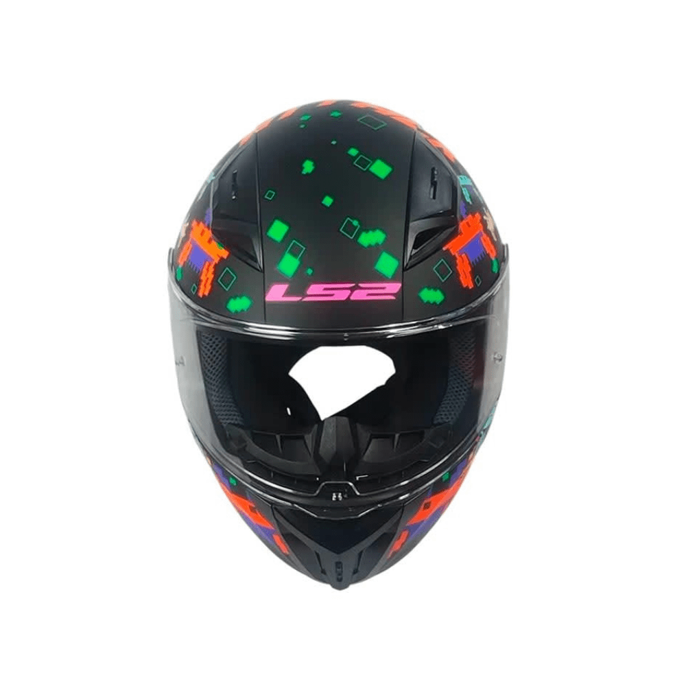 CASCO PARA MOTO LS2 FF810 VIGO SPACE ATTACK NEGRO AMARILLO ROJO MATE3