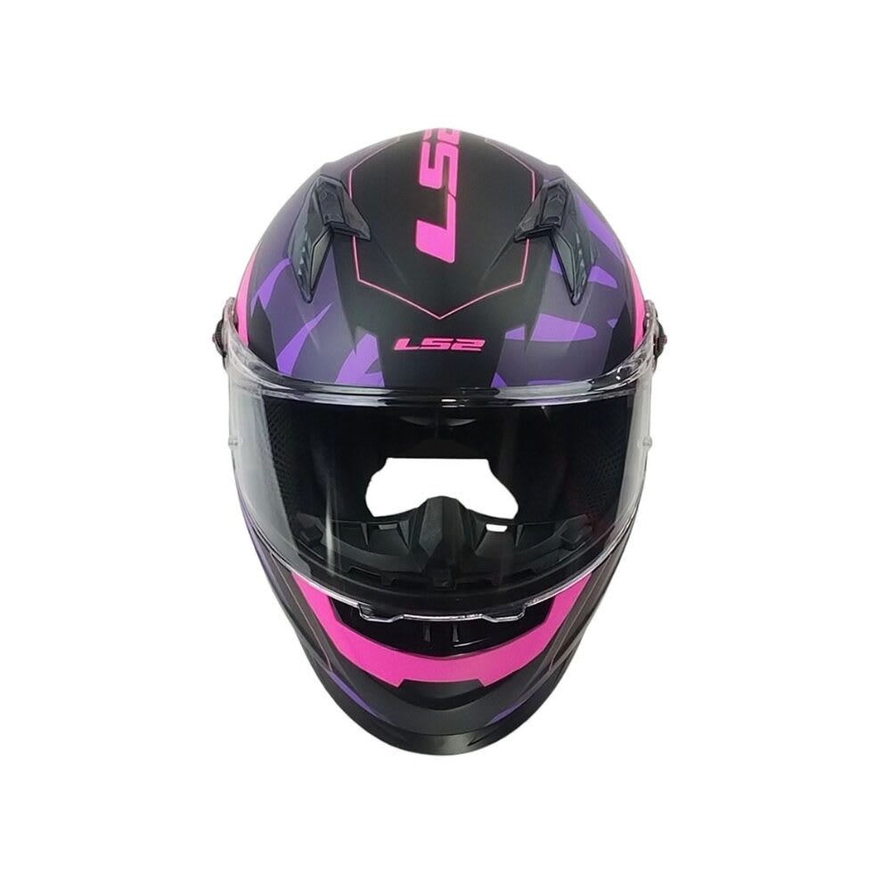 CASCO PARA MOTO LS2 FF816 COSMOS TANK CAMOX NEGRO MORADO MATE4