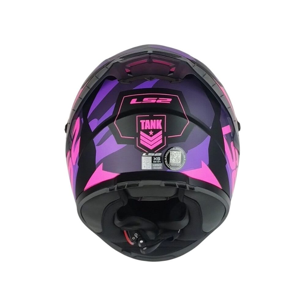 CASCO PARA MOTO LS2 FF816 COSMOS TANK CAMOX NEGRO MORADO MATE3